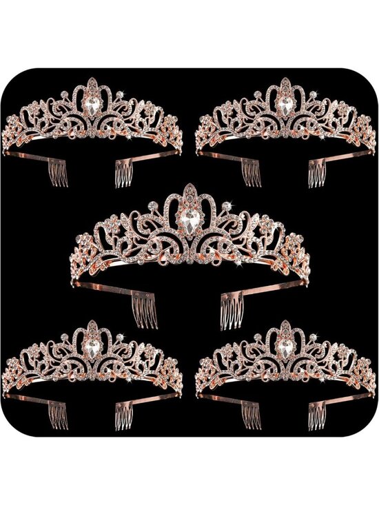 Elegant Crystal Tiara Crown for Women & Girls - Bridal, Prom, Birthday Headband